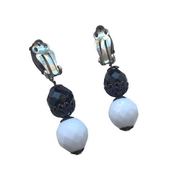 Vintage LEVI SEGAL California 1950’s Era Glass Clip On Earrings Women’s Jewelry - Picture 5 of 7